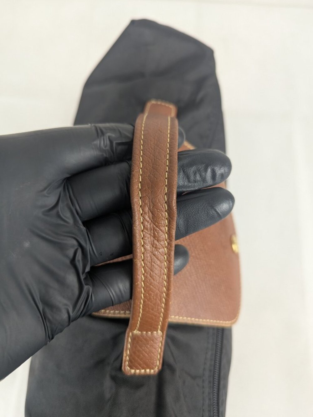 Longchamp Le Pliage Original Nylon Briefcase Bag Black Made in China - Picture 9 of 14